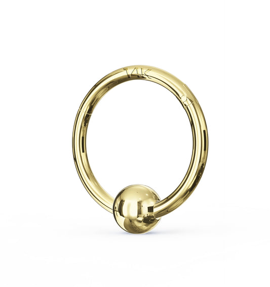 Cosmos 14K Solid Gold Bead Ball Segment Clicker