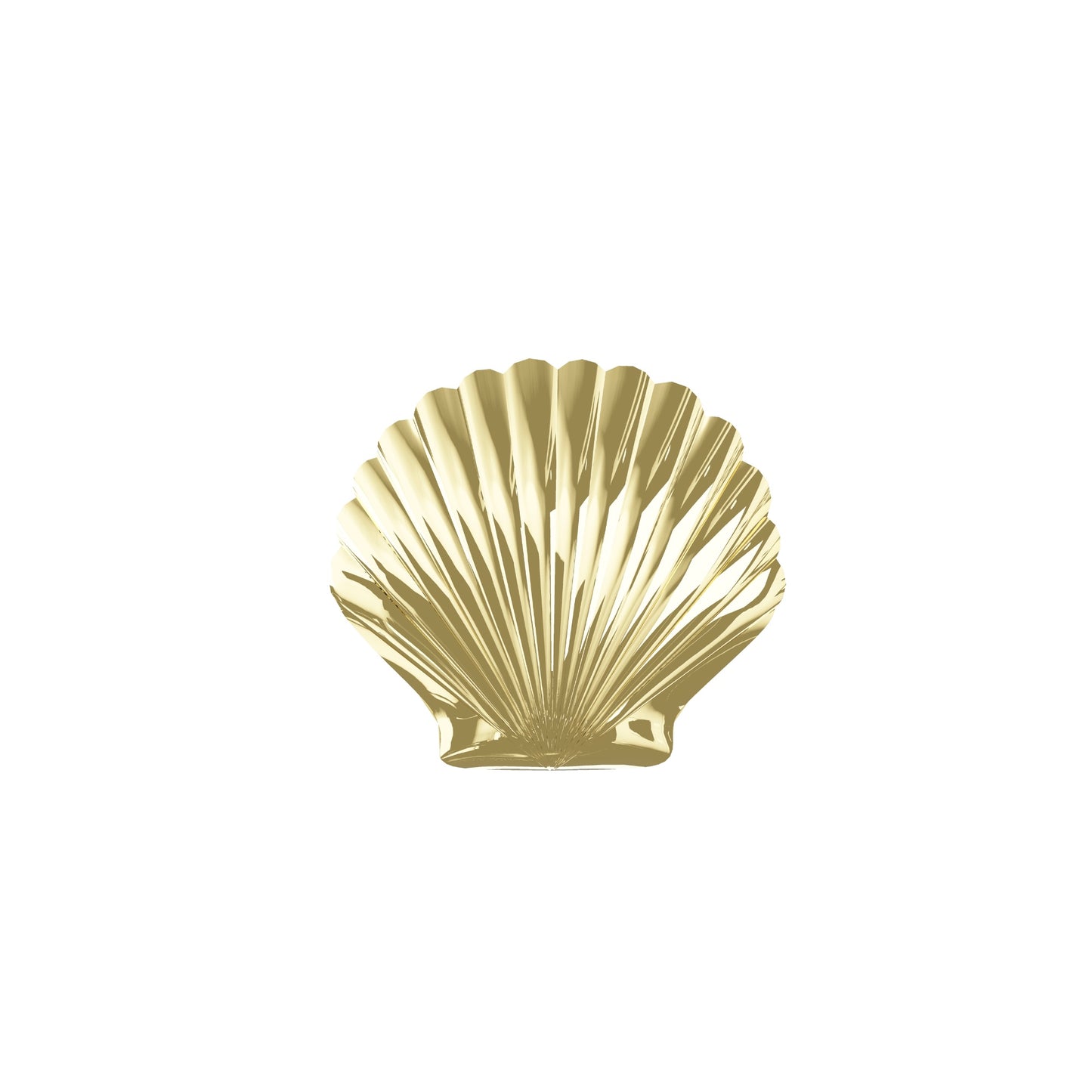 KOCHIA 14K Solid Gold Seashell Flat Back Stud