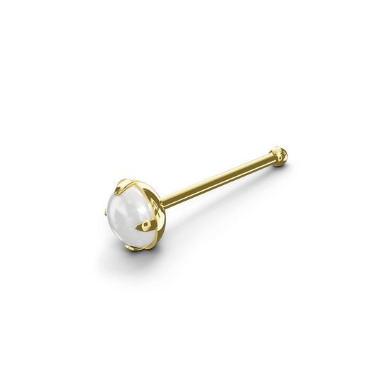 Primula 9K Solid Gold Natural Pearl Nose Bone Stud