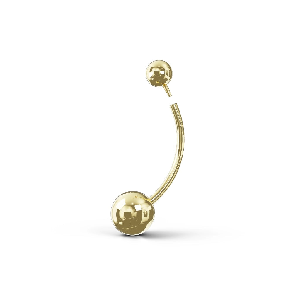 SPIREA 14K Solid Gold Classic Belly Ring