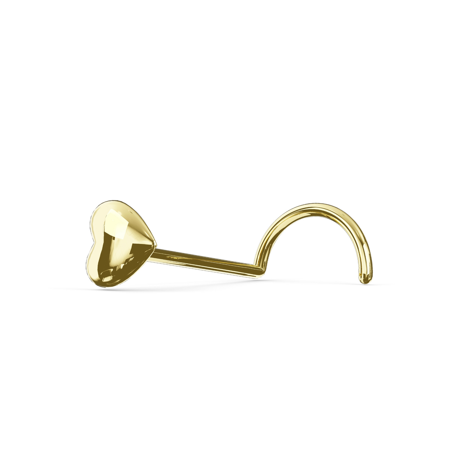 MANSI 14K Solid Gold Heart Screw Stud