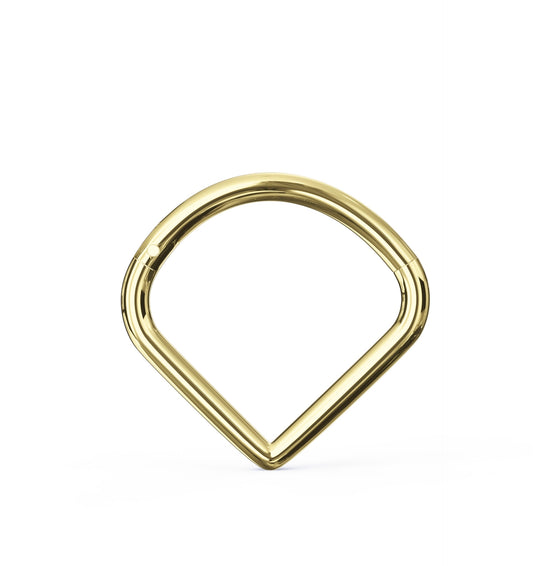 Lilac 14K Solid Gold Curved Segment Clicker Ring