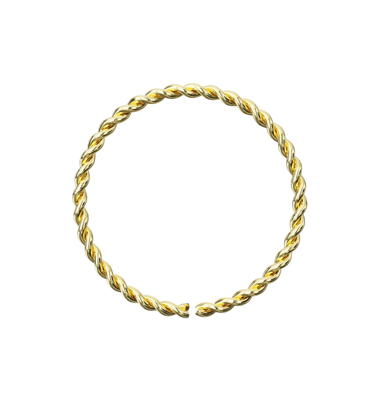 Wallflower 9K Solid Gold Seamless Twister Nose Ring Hoop