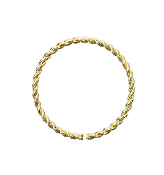 Wallflower 9K Solid Gold Seamless Twister Nose Ring Hoop